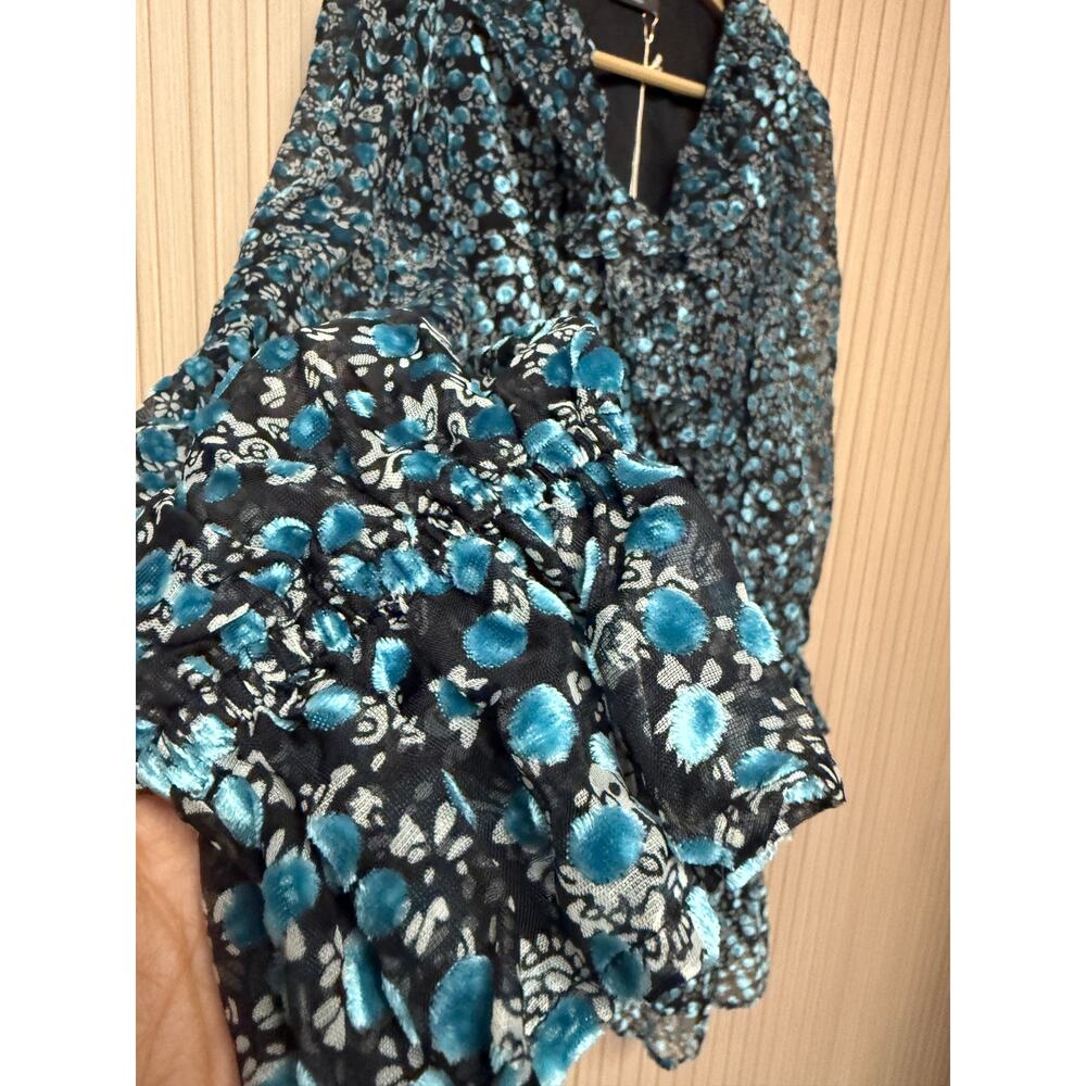 Vici Ruched Ruffle Long Sleeve Mini Dress Medium - Picture 4 of 13